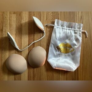 Misses Kisses Beige and White Build a Bra Set Size Small